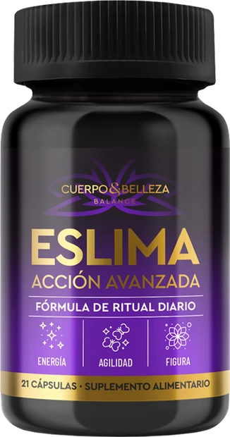 Frasco de Eslima Acción Avanzada, 21 cápsulas, suplemento alimentario para el control de peso