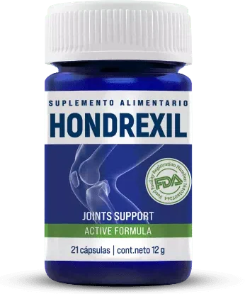 Frasco de Hondrexil, suplemento alimentario de apoyo articular, 21 cápsulas